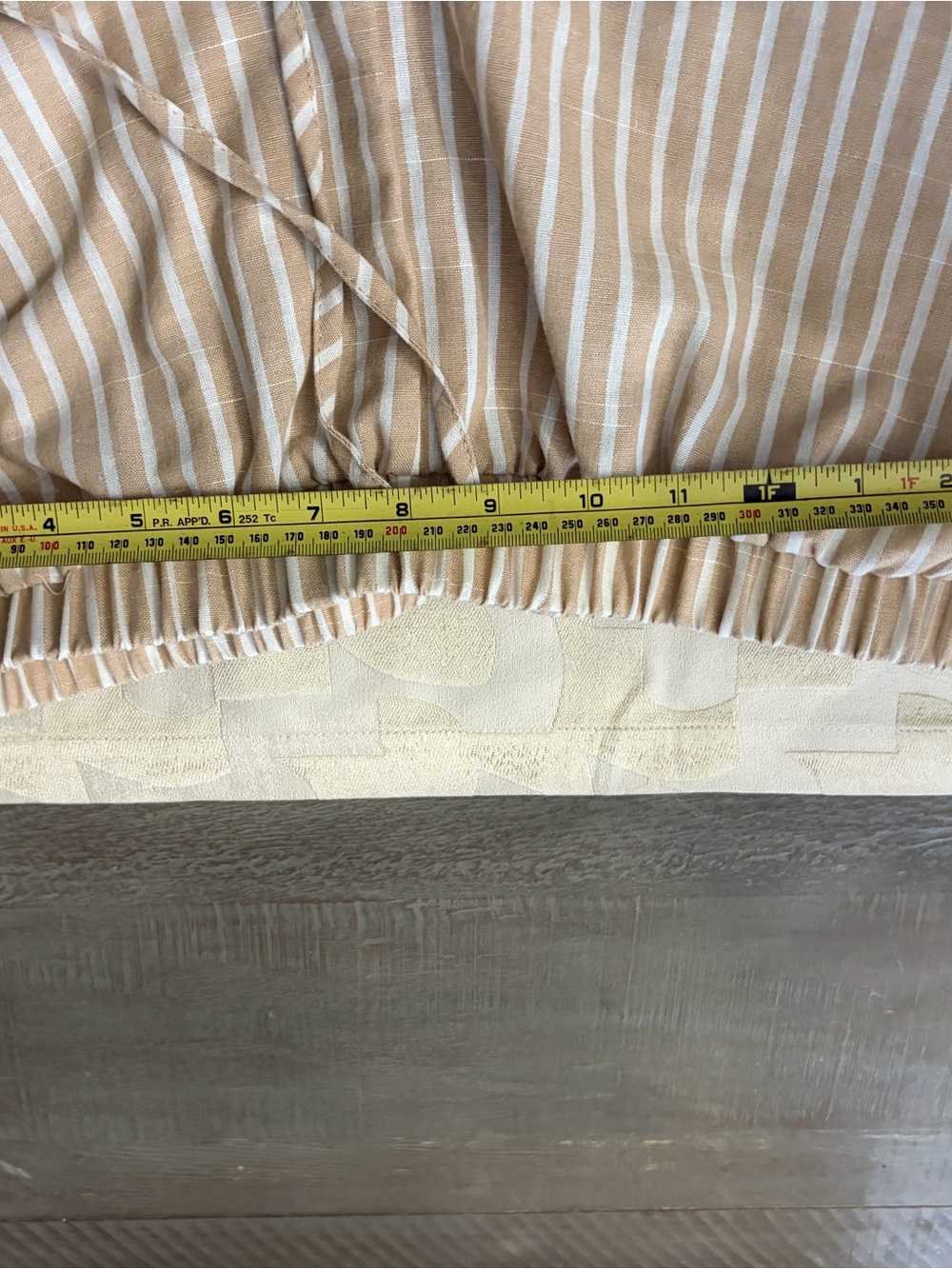 Beige and White Striped Straight-Leg Pants - Picture 7 of 12